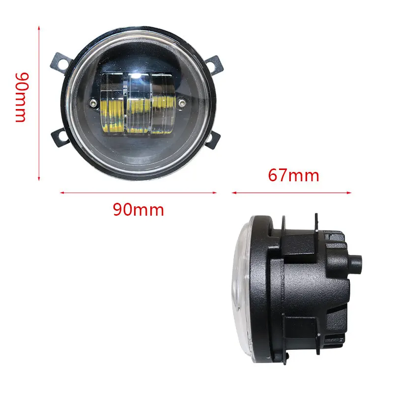 Set of LED fog/driving lights 60W for Renault Logan For Lada Vesta For Land Rover Defender 110 For Ford Focus 2 Restyling Fusion