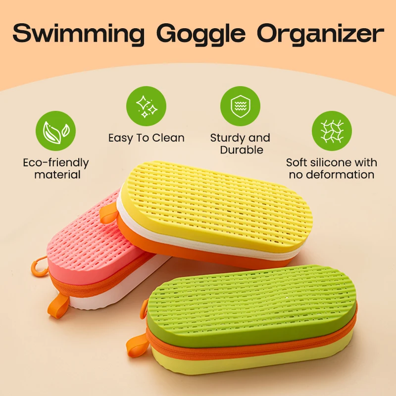 Silicone Breathable Holes Swimming Goggle Protective Case for Sports Glasses Sunglasses Eyeglasses Packaging