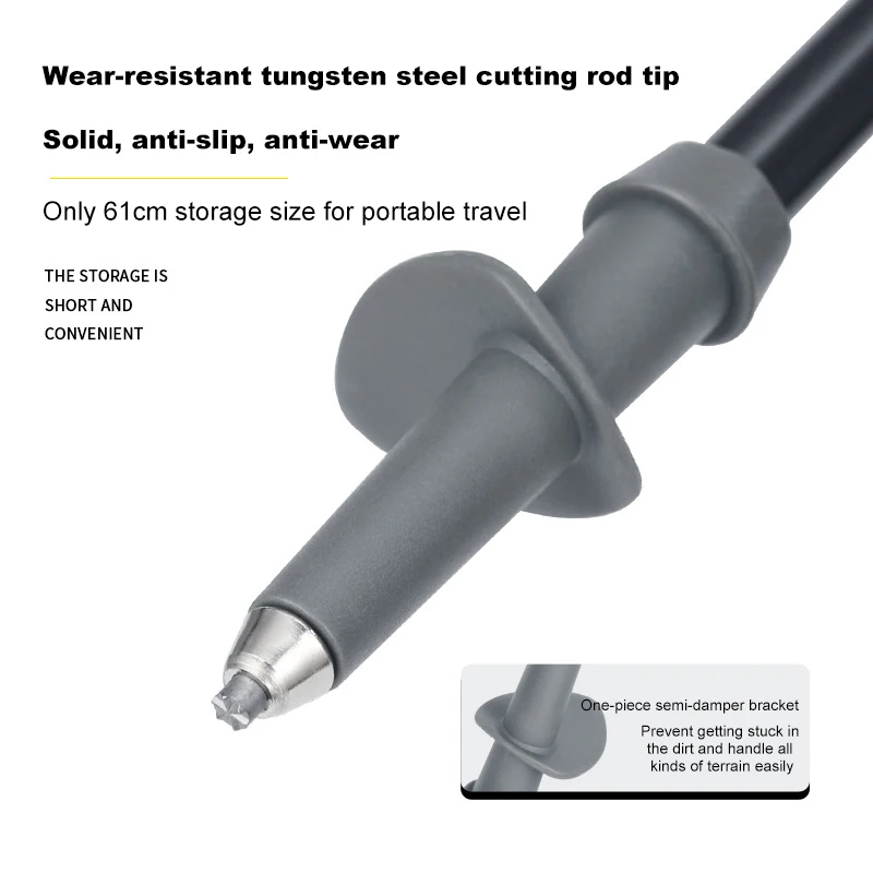 Outdoor carbon hiking poles Ultra-light portable walking sticks Retractable carbon fiber walking sticks