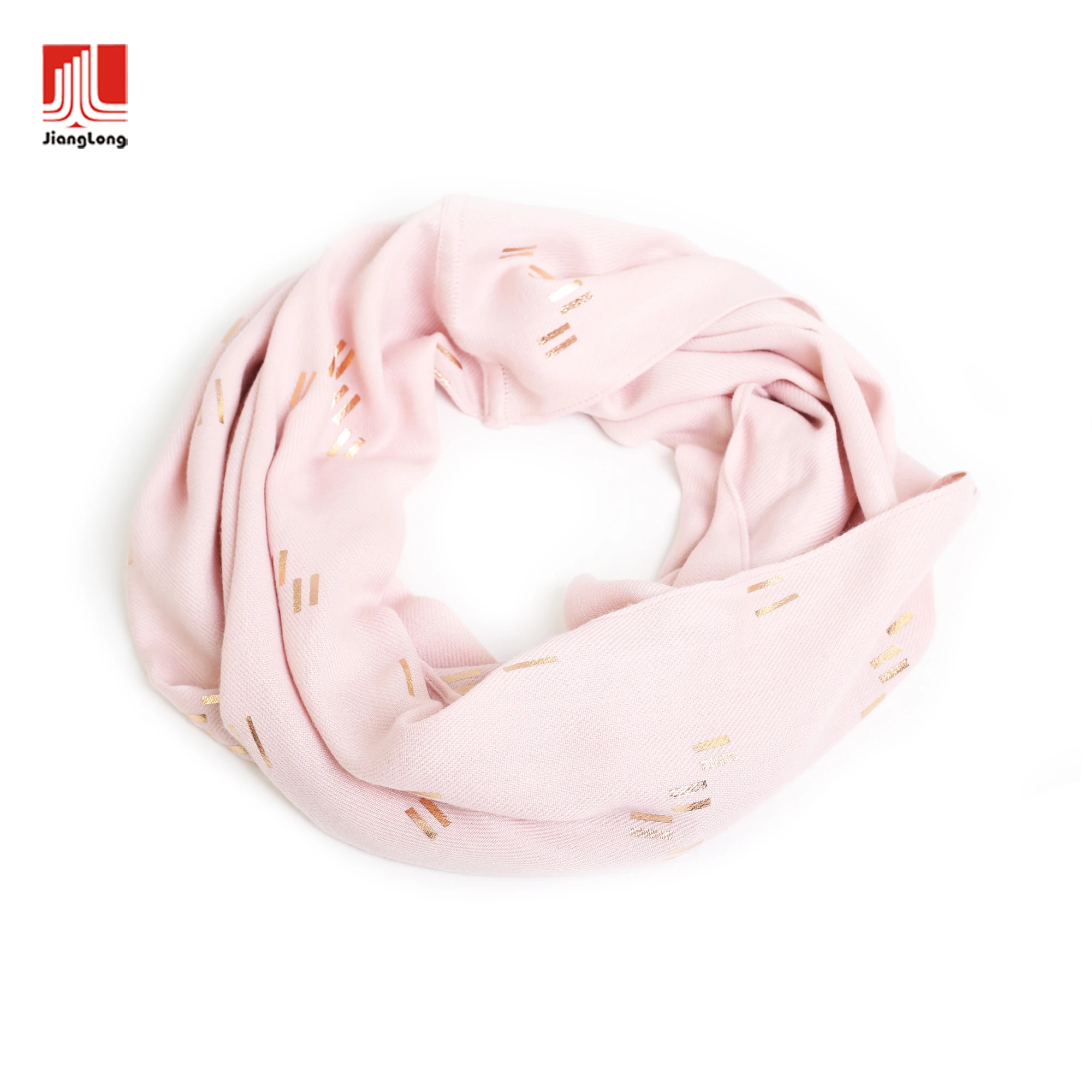 Супермягкий однотонный тканый шарф с блестками из фольги, шарфы с геометрическим принтом, удобный теплый шарф-петля средней длины с принтом из фольги