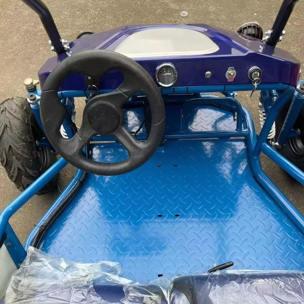 Hydraulic Disc Brake Customizable Four-Wheel Electric Go Kart for Kids Adults Quad Bike Mountain Buggy for Parent-Child Outings
