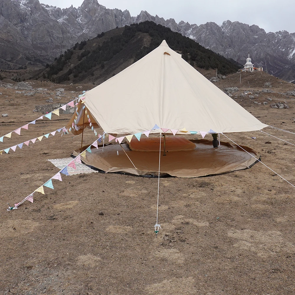 Waterproof Hunting Glamping Canvas Camping Tent Family 3M