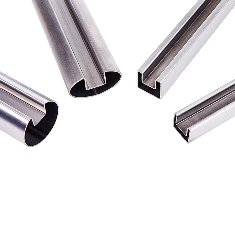 Market Manufacturer Inox Welded 304 316l U Shape Round Slotted Brushed Stainless Steel Pipe And Tube