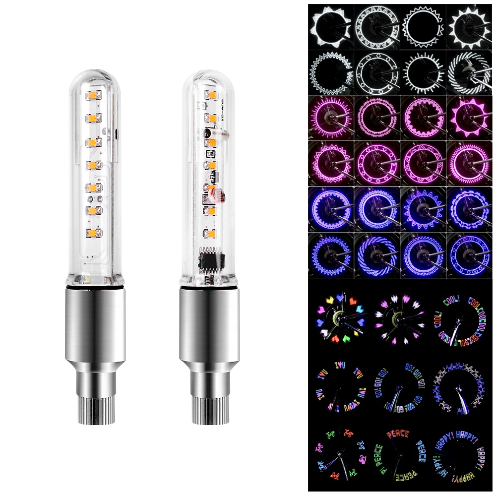 Bicycle Valve Light Colorful Glow Stick Night Riding Tire Light Mountain Bike Equipment Accessories Decorative Flash