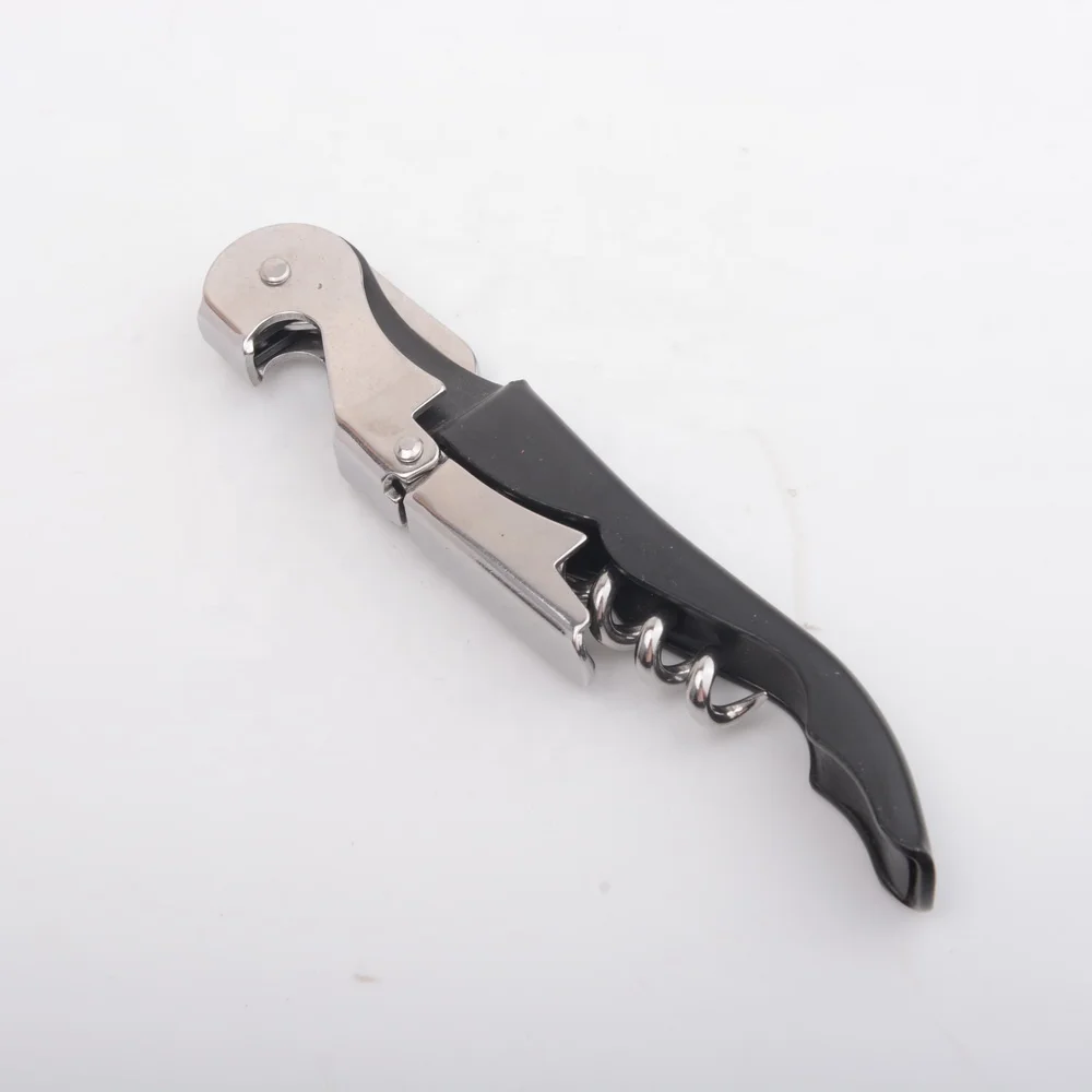 Custom logo laser engrave and silk print promotional gift deluxe stainless steel Wine Bottle Opener corkscrew