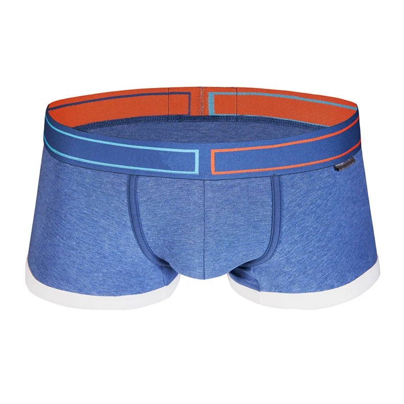 Custom Luxurious Supima Cotton Man Boxer Briefs Breathable and Sexy Knitted Underwear with Embroidered Logo for Adults