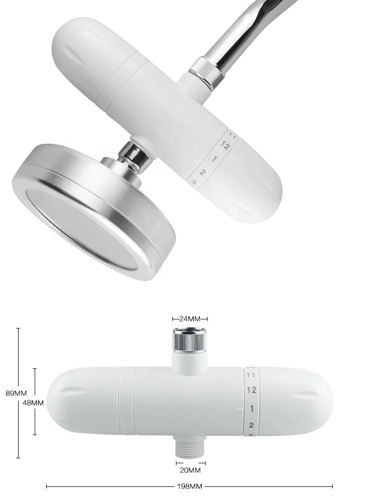 White Color ABS Rainfall High Pressure Small Filter Shower Shower Filter Refillable High Output Revitalizing Shower Filter