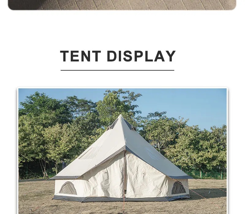 ABRIS Waterproof Cotton Canvas Family Bell Tent for Camping Outdoor Pyramid tent polyester cotton tent