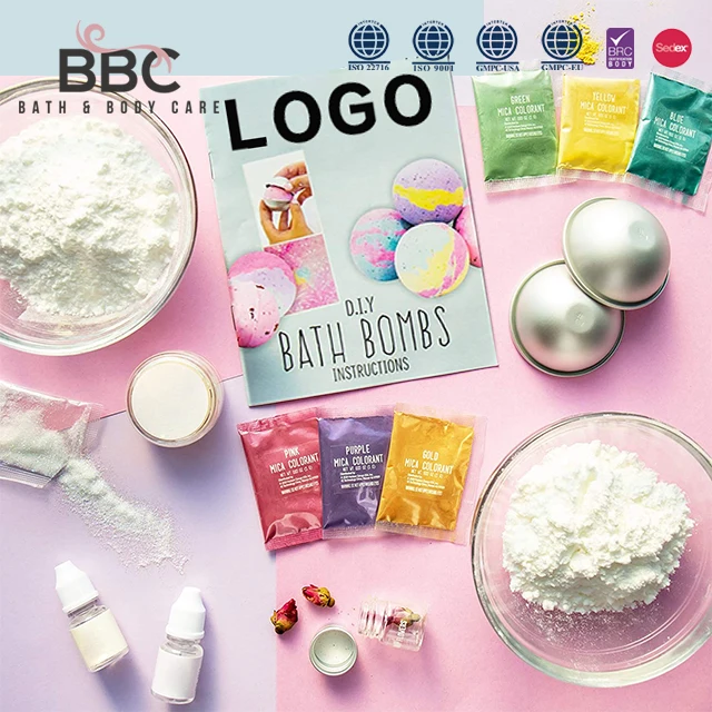 OEM Customized Private Label Colorful Ball Shape Bath Bomb with Dry Flower Box Package Gift Set for Spa