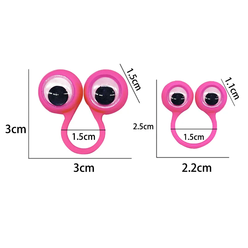 45 50mm 2 Inch Capsule Toys Rings Custom Surprise Capsule Story Telling Kids Small Ring Toys Plastic Eye Finger Ring Toy