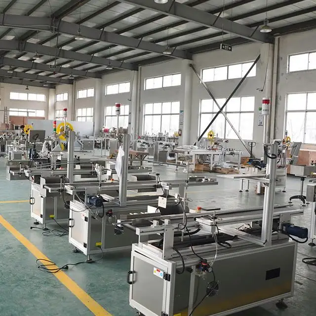 automatic bottle placing fermented bean curd receiving are completed labeling