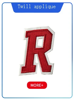 twill applique letter