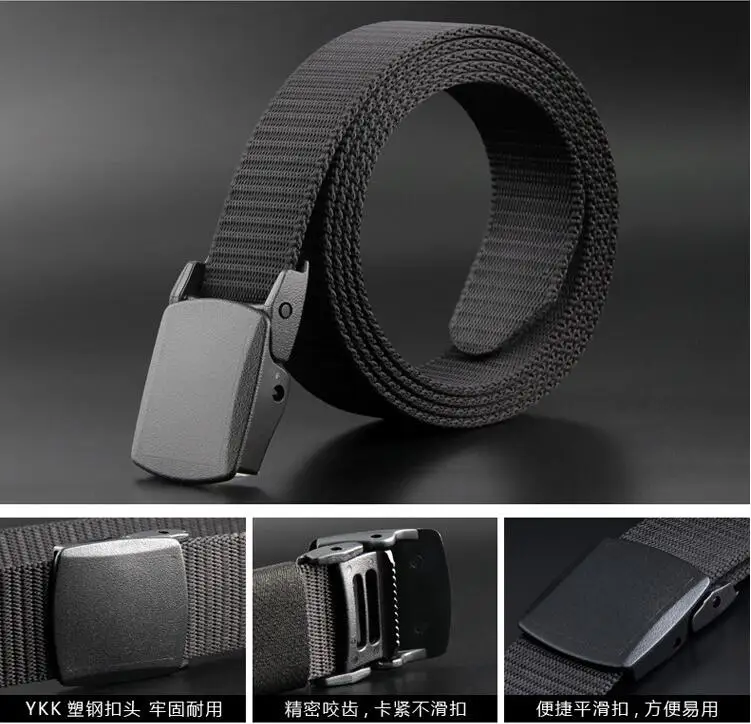 Ремень нейлоновый детский с пластиковой пряжкой, повседневный тактический пояс для мальчиков, защита от аллергии, для студентов