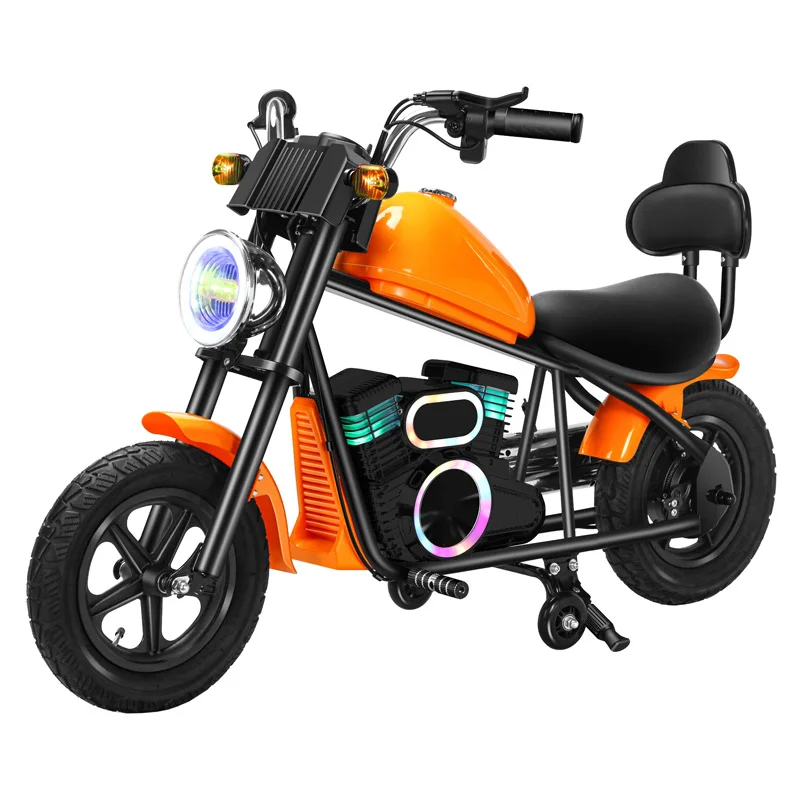 Детский E-BIKE Harley mini мотоцикл свинцово-кислотный аккумулятор 7AH 24 В 12 дюймов цифровая музыка USB светодиодный свет ребенка