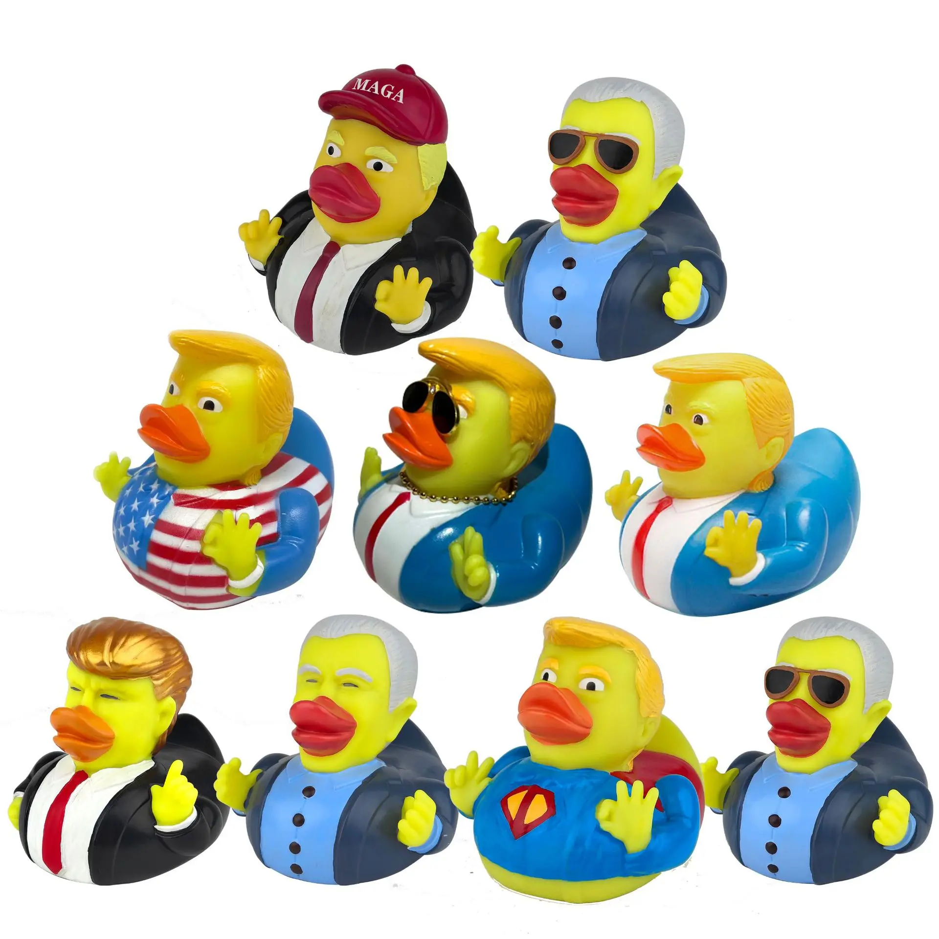 Factory Custom Rubber Duck Christmas Promotional Gift Plastic Weighted Custom 3 Inch Rubber Duck Baby Toys 2024