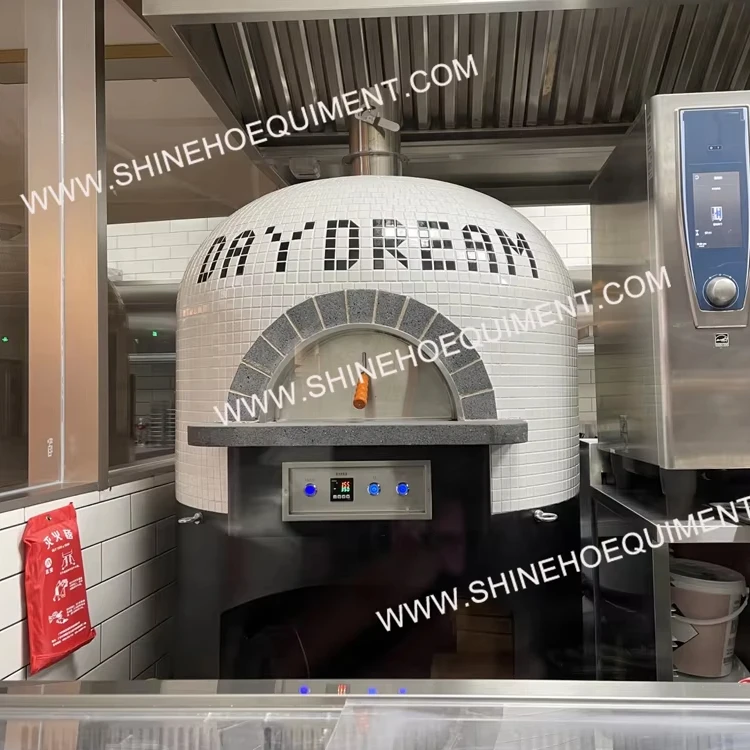 Shineho Retro Luxury burner gas and wood fired customized Efficient commercial outdoor Rapid-Heat pizza oven