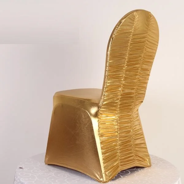 
Fashion Ruffled wedding sequin chair cover new design wedding chair cloth 