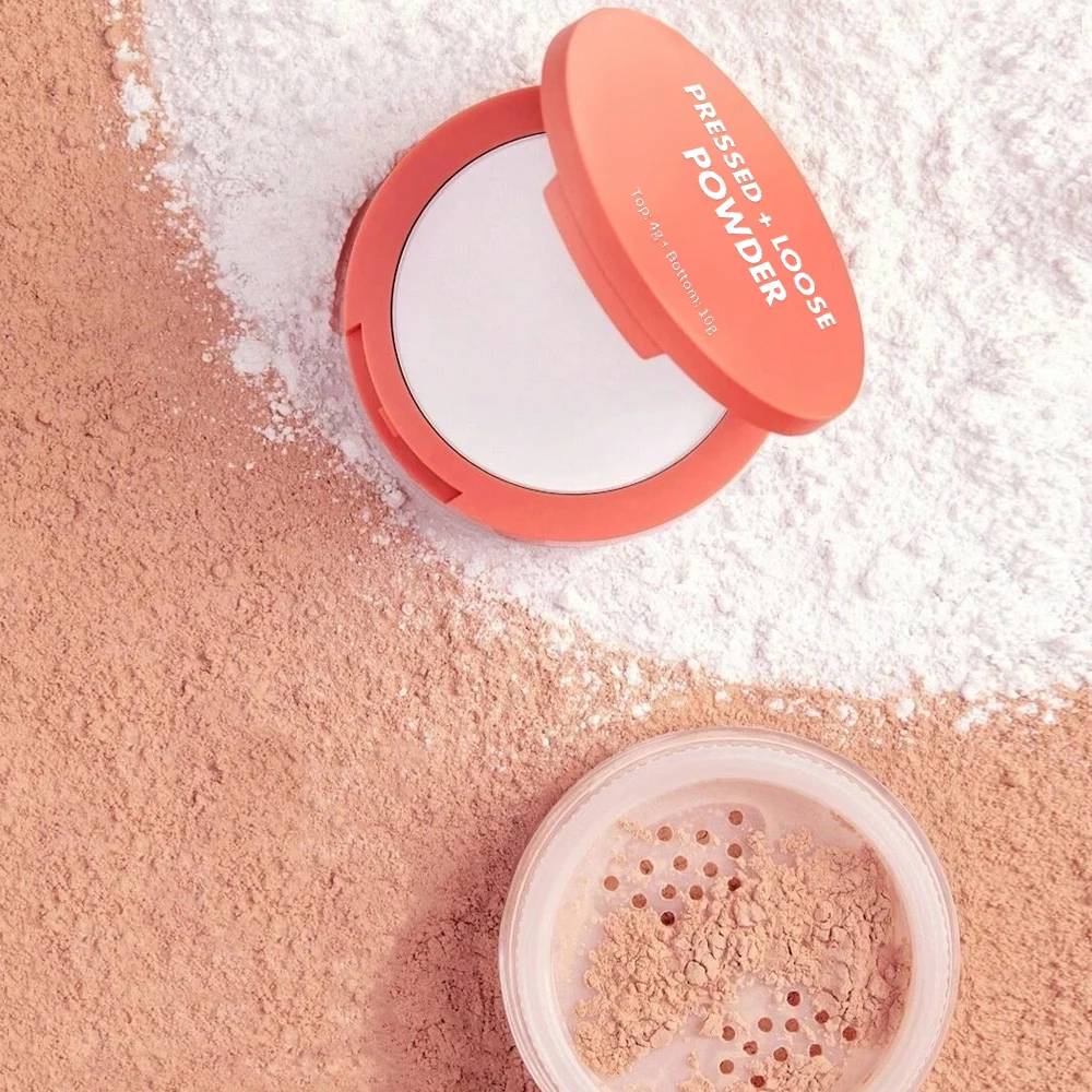 Talc Free Pressed Loose Powder Makeup Setting Powder Matte Vegan Best Face Makeup Loose Setting Powder Private Label