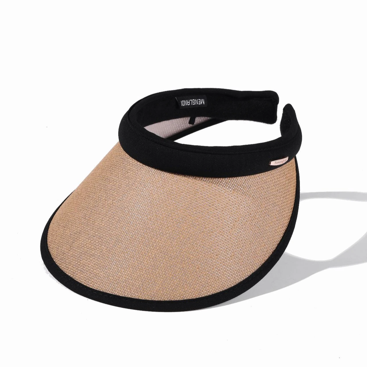 Fashion Women Girl Woven Beach Sun Hat Durable UV Protection Dual Use Hair Hoop Hat