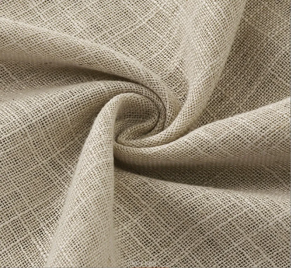 Wholesale Custom Solid Colored Quiet Sliding Polyester Spandex White Beige Color 52 x 108 Inch Livingroom Hotel Widow Curtain