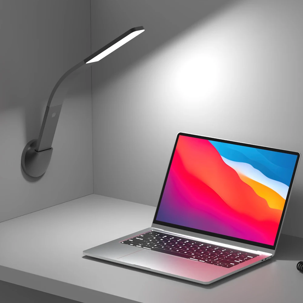 OEM Factory Wholesale QI Wireless Charging Flexible Gooseneck Modern Arc Desk Lamp for Study