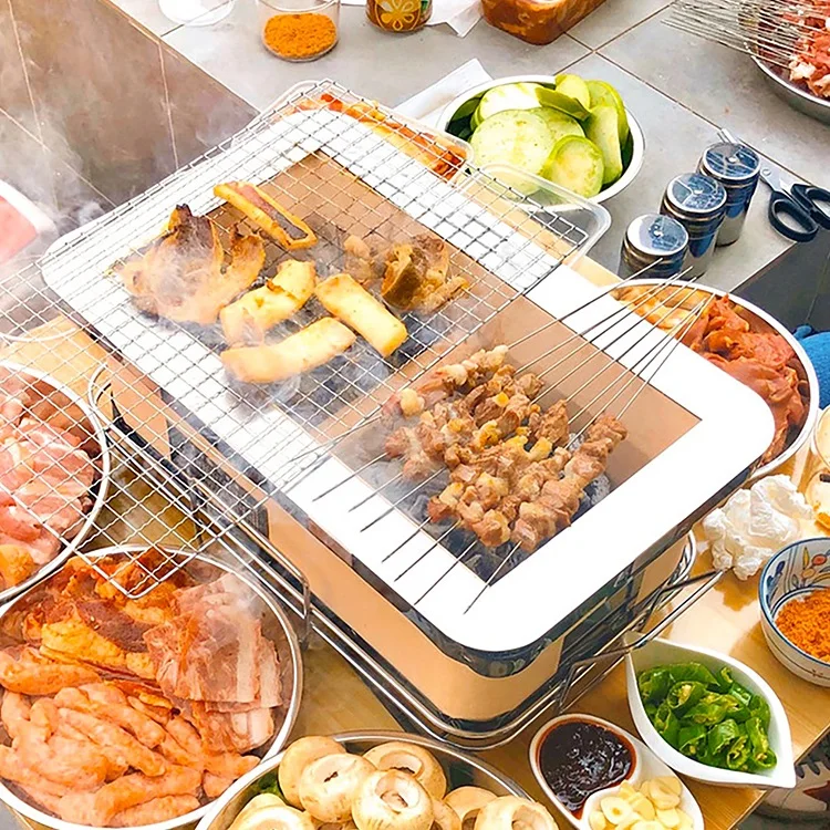 Hot Product High Quality Mini Size Japanese Style Portable Yakitori Grill Charcoal Hibachi Kebab BBQ Grill For Indoor