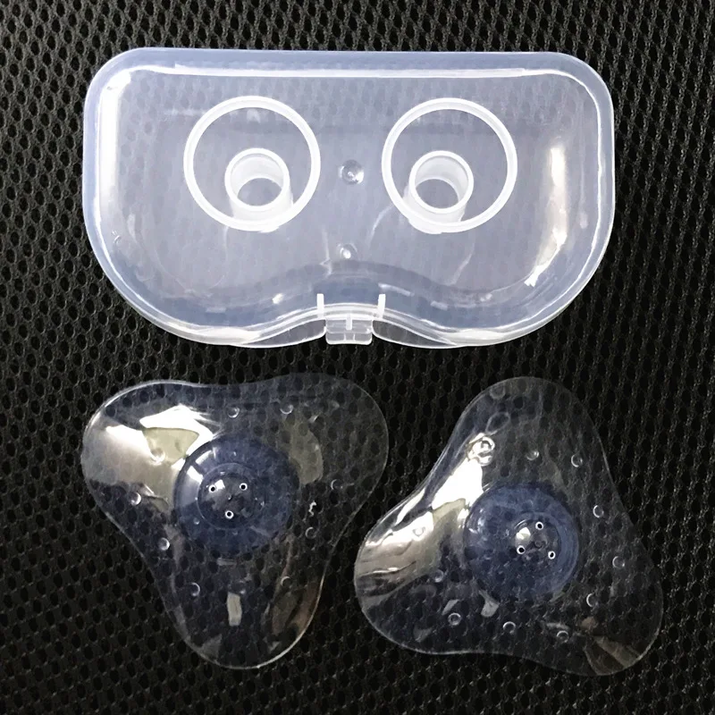 1 Pair Durable Nipple Aspirator Corrector Silicone Nipple Pullers Suckers for Flat Inverted Nipples and Breastfeeding