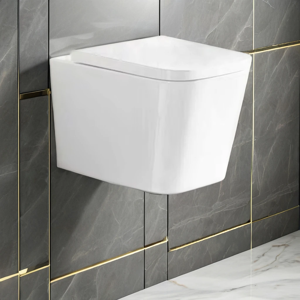 Modern Wc wall toilet cabinet One-Piece Ceramic Floor Flush Toilet P-Trap Drainage for Hotels Australian Lavatories