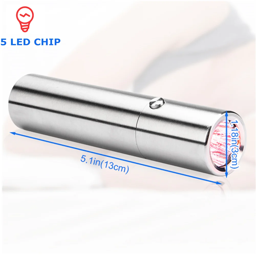 Sunsred 2022 new light therapy torch 5 led 15w 630nm 660nm 850nm portable red light therapy torch with stand