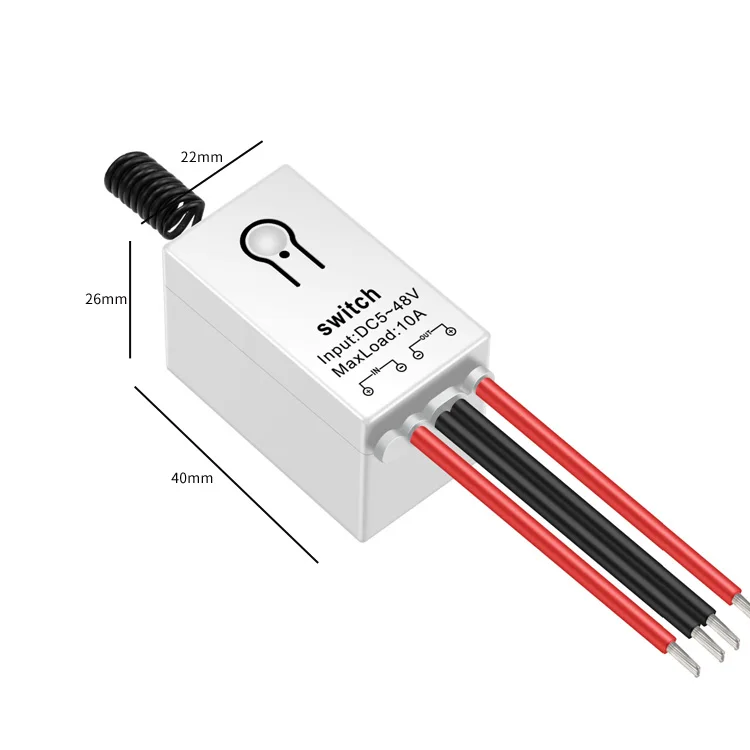 china switch manufacturers with mini 10A dc 5V 6V 9v 12v 24v 36v 48v wall switch panel Smart Home Remote Control Switch for lamp