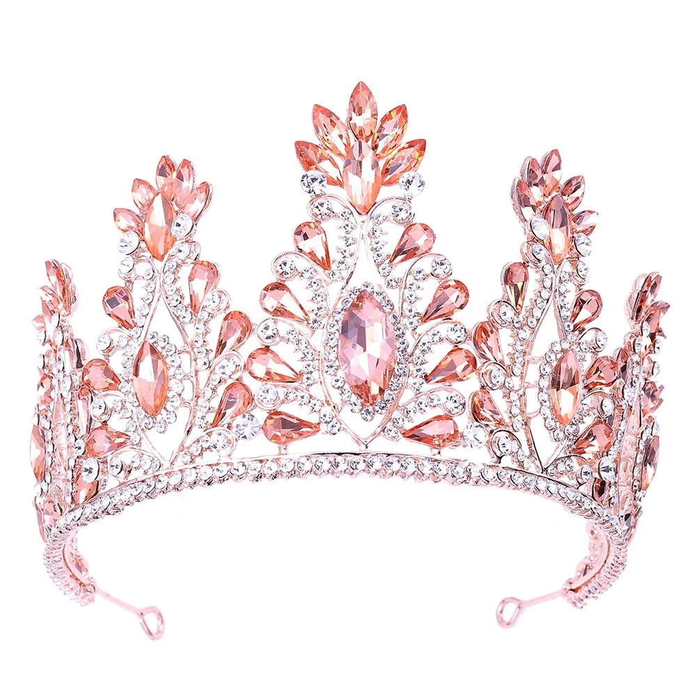  Cheerfeel HP543 crown women girls rhinestone hair accessories pageant red wedding bridal