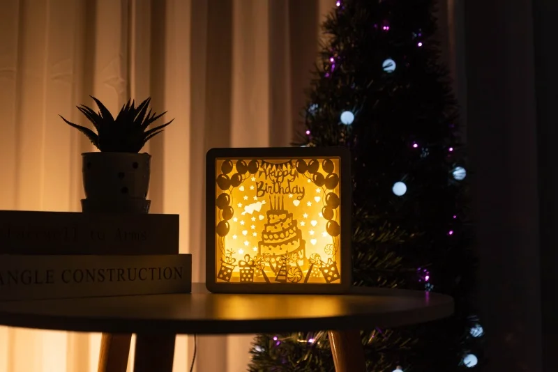 Paper Cut Light Box 3D Shadow Box Frame Wall Art Led Night Light Shadow Box paper carving light