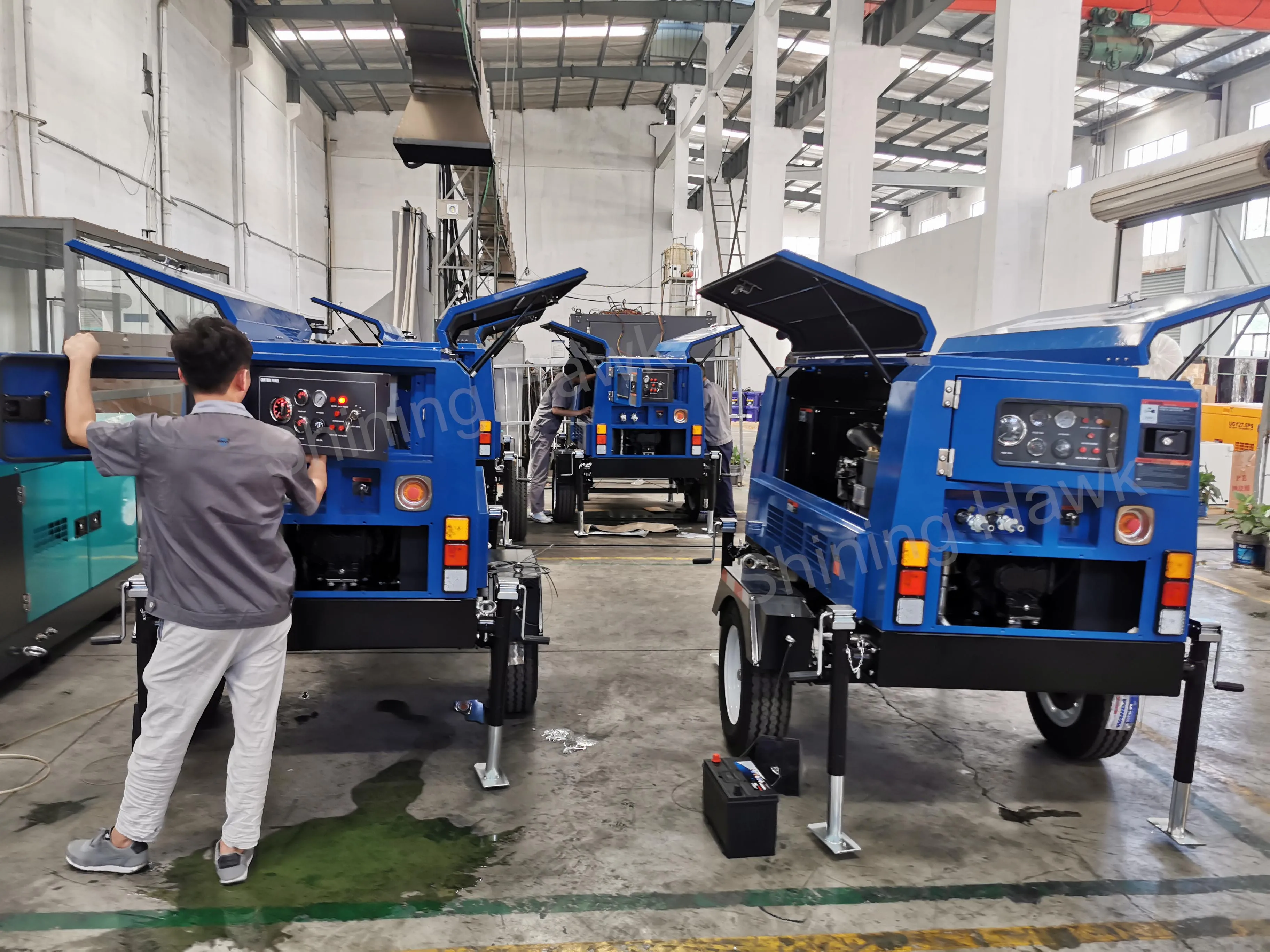 155CBM Mobile air compressor model with diesel engine