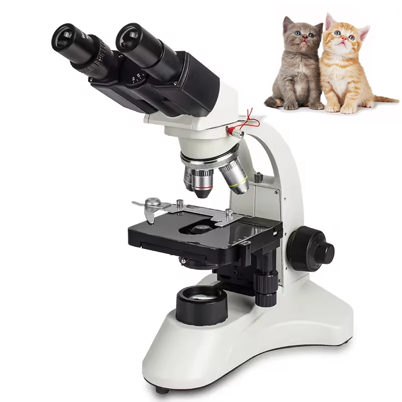 Новый Тип ветеринарный электронный микроскоп биологическая линза 400x промышленный бинокулярный оптический для лаборатории
