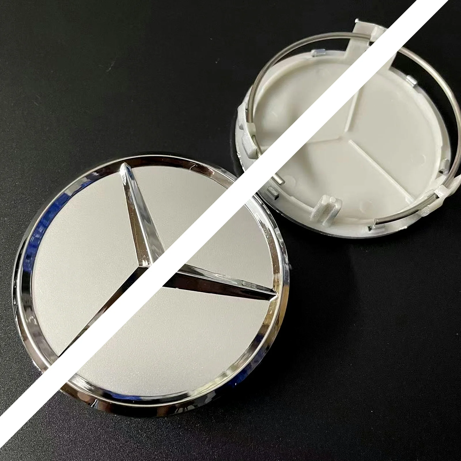 75mm Star Logo Car Wheel Center Caps Hub Caps For Mercedes Benz W176 W177 W204 W205 X156 X253 W117 W166  CLA CLK GLE GLA GLC GLK