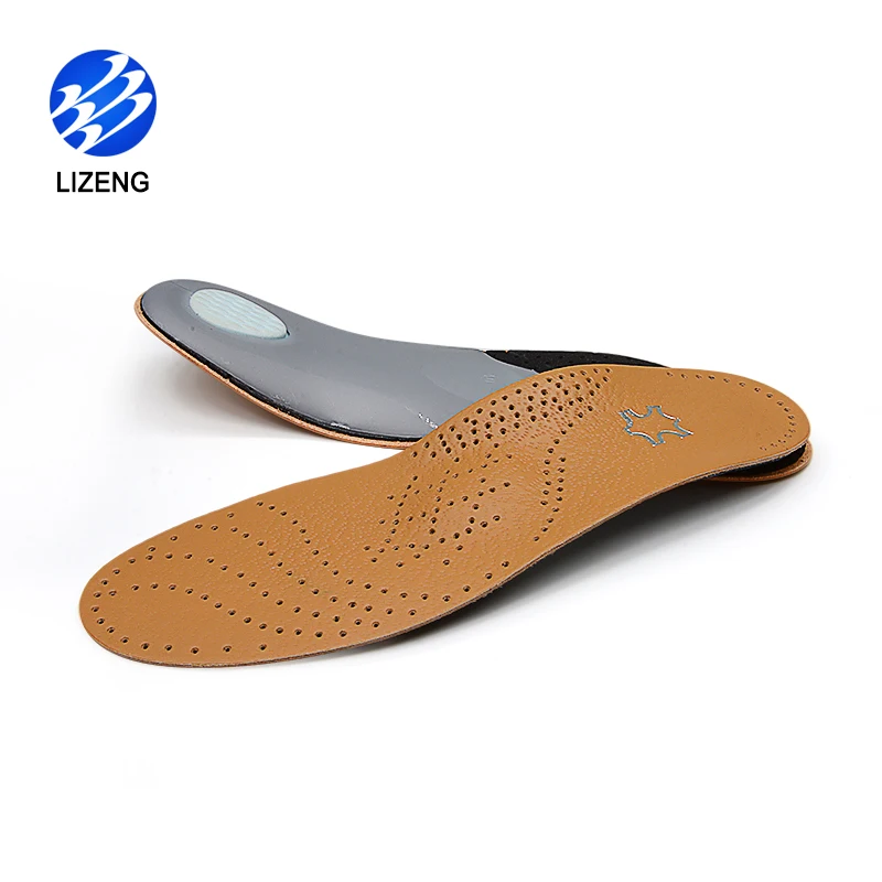 
Flat Feet Orthotic Genuine Leather High Arch Support Insole for Flat Feet 