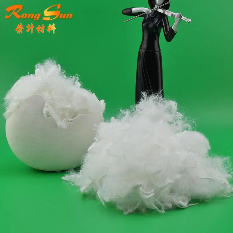 AAA1.3D microfiber factory wholesale for down jacket filling silk and cotton