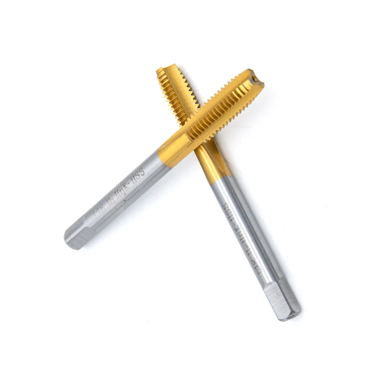 titanium plated HSS Straight Groove Machine Tap M8 Thread Tap Pointed/Flat Head For machining threads For tapping machines