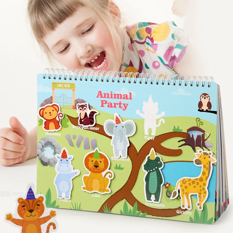 Preschool Learning Activities Toy Diy Sticker Quiet Book Educational Busy Book For Toddlers