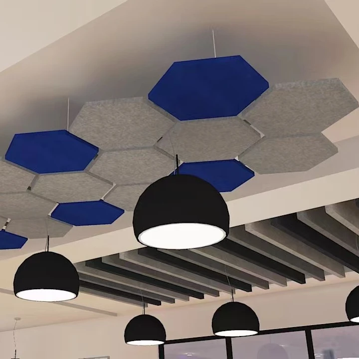 Customized Sound Absorption Materia lFireproof PET Polyester Fiber Acoustic Interior Wall Decorative Ceiling Acoustic Panel