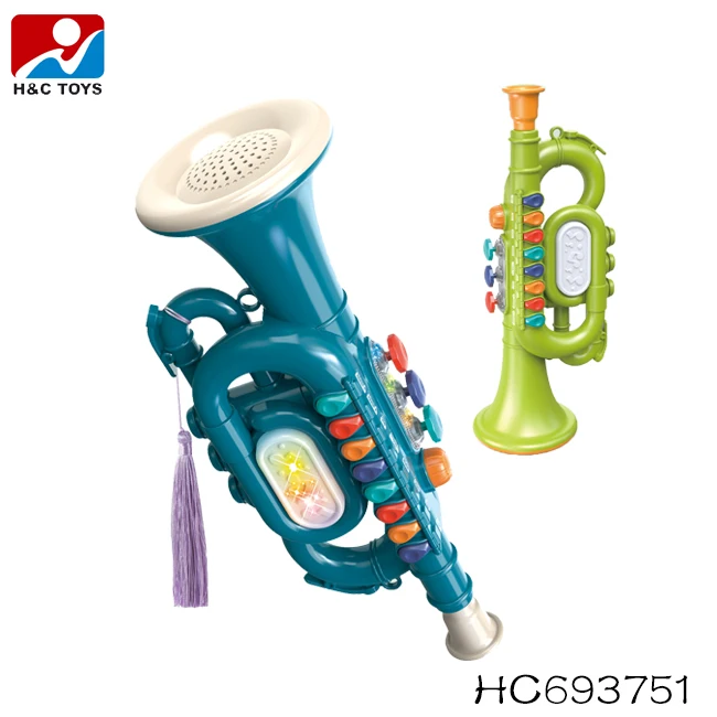 Simulate music clarinet with lights for kids education musical instrument plastic clarinet toy