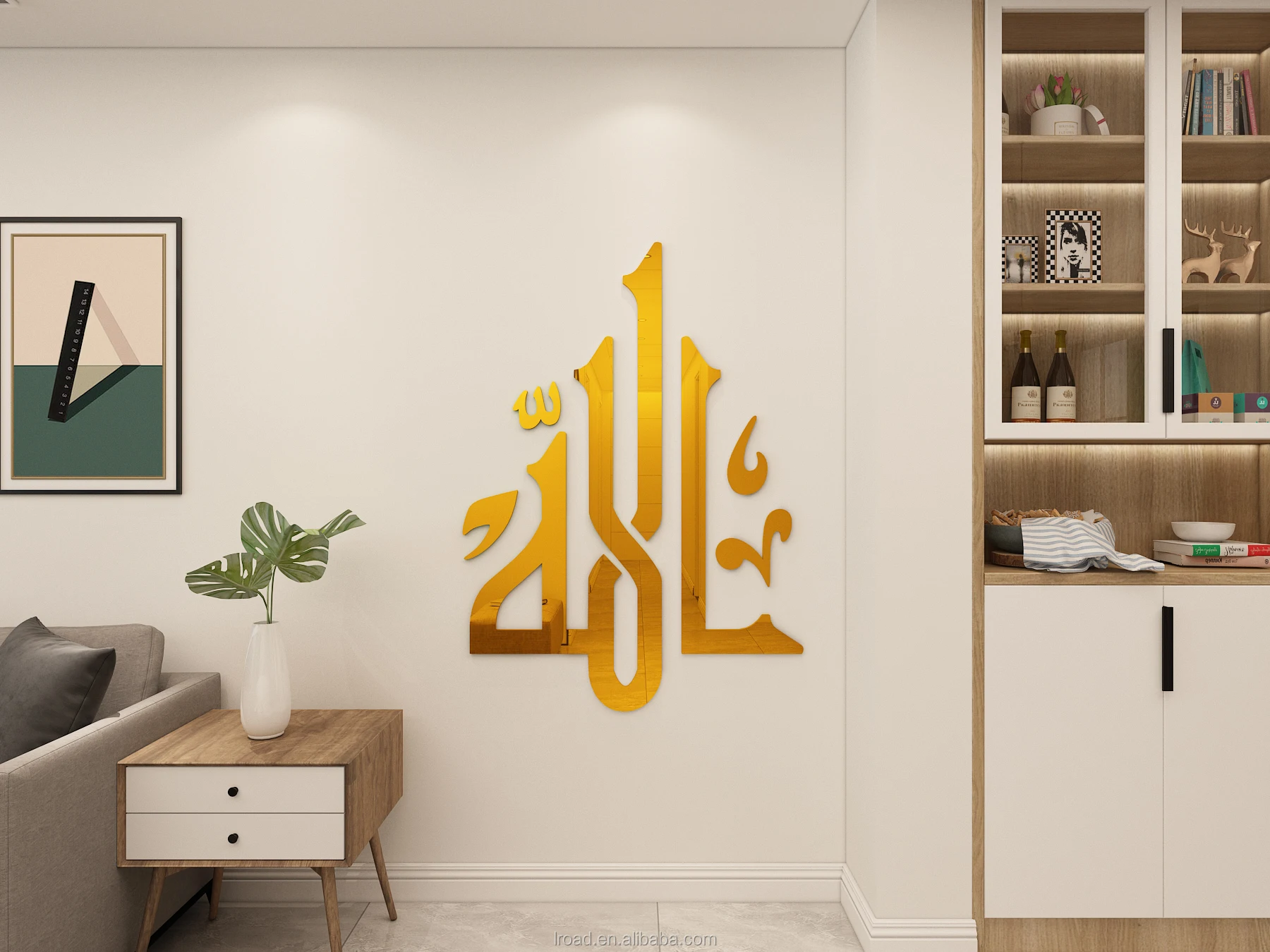 Новый дизайн украшение для дома мусульманская акриловая Зеркальная