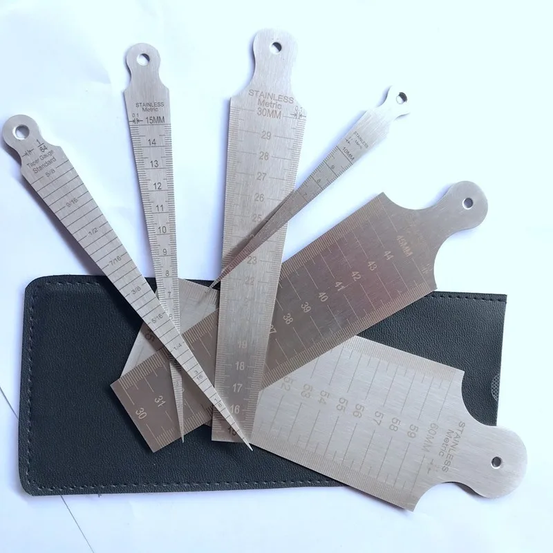 Stainless Steel Gap Tester 1-15mm Taper Welding Gauge Taper Gage