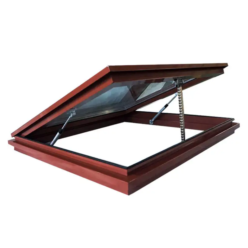 Original Design Aluminium Roof Glass window Top Open Aluminium Skylight Double Glazed Sky Light Windows