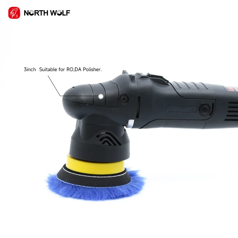 North Wolf OEM 3-дюймовая синяя полировальная подушка для ремонта царапин шерстяная полировки автомобиля