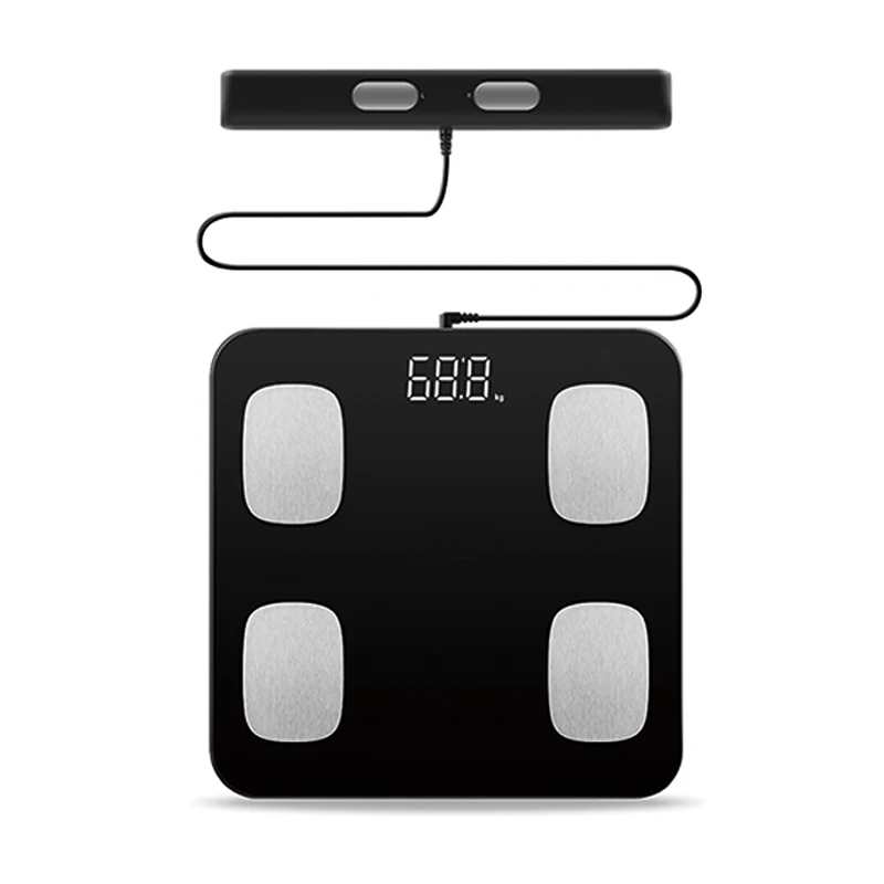 Электронные цифровые весы для измерения веса тела 8 датчиков умные с профессиональным отчетом