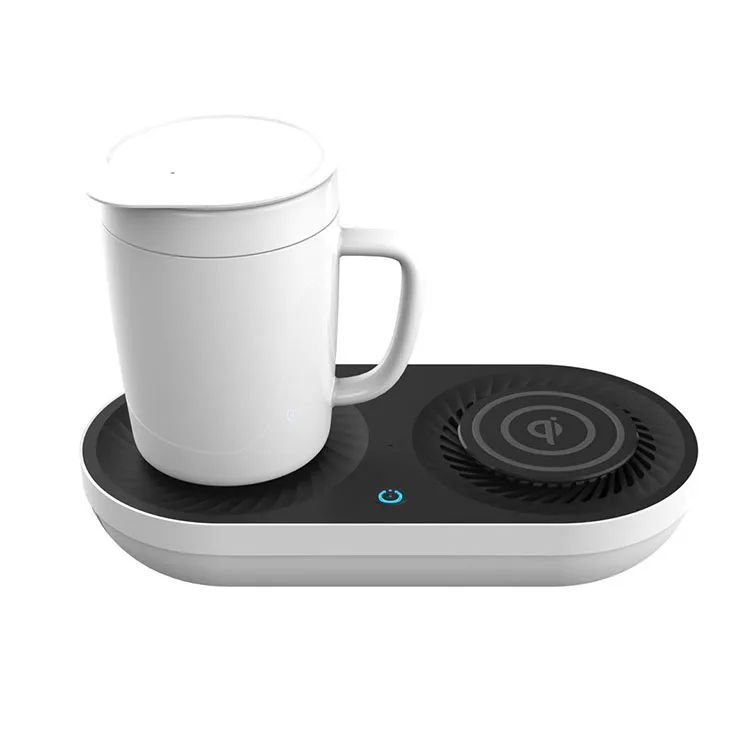 Electric desktop beverage drink coffee heater cup warmer pad with Wireless charger