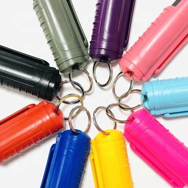 Wholesale Self Defense Supplies Plastic Spray Bottle Shell Personal Protection Self Defense Safety Keychain for Women