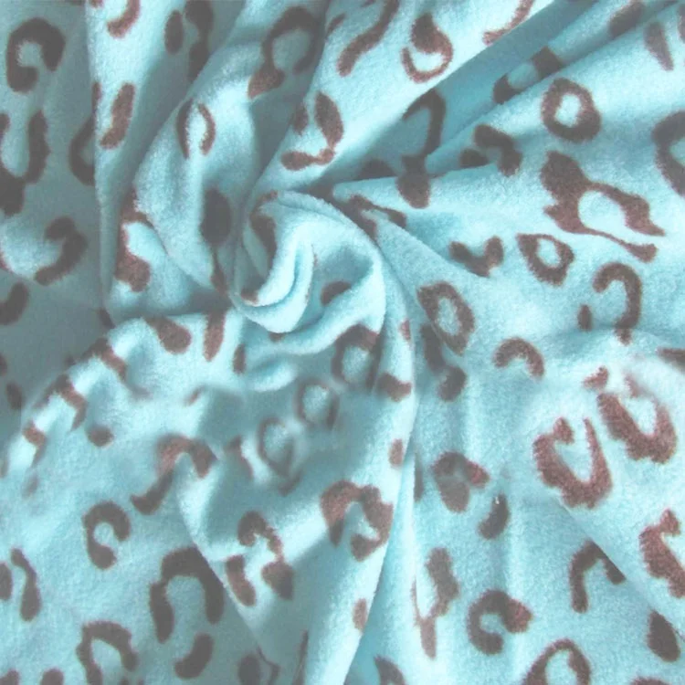 
100% polyester textile fabrics for clothing thermal knitted polar fleece fabric printed 