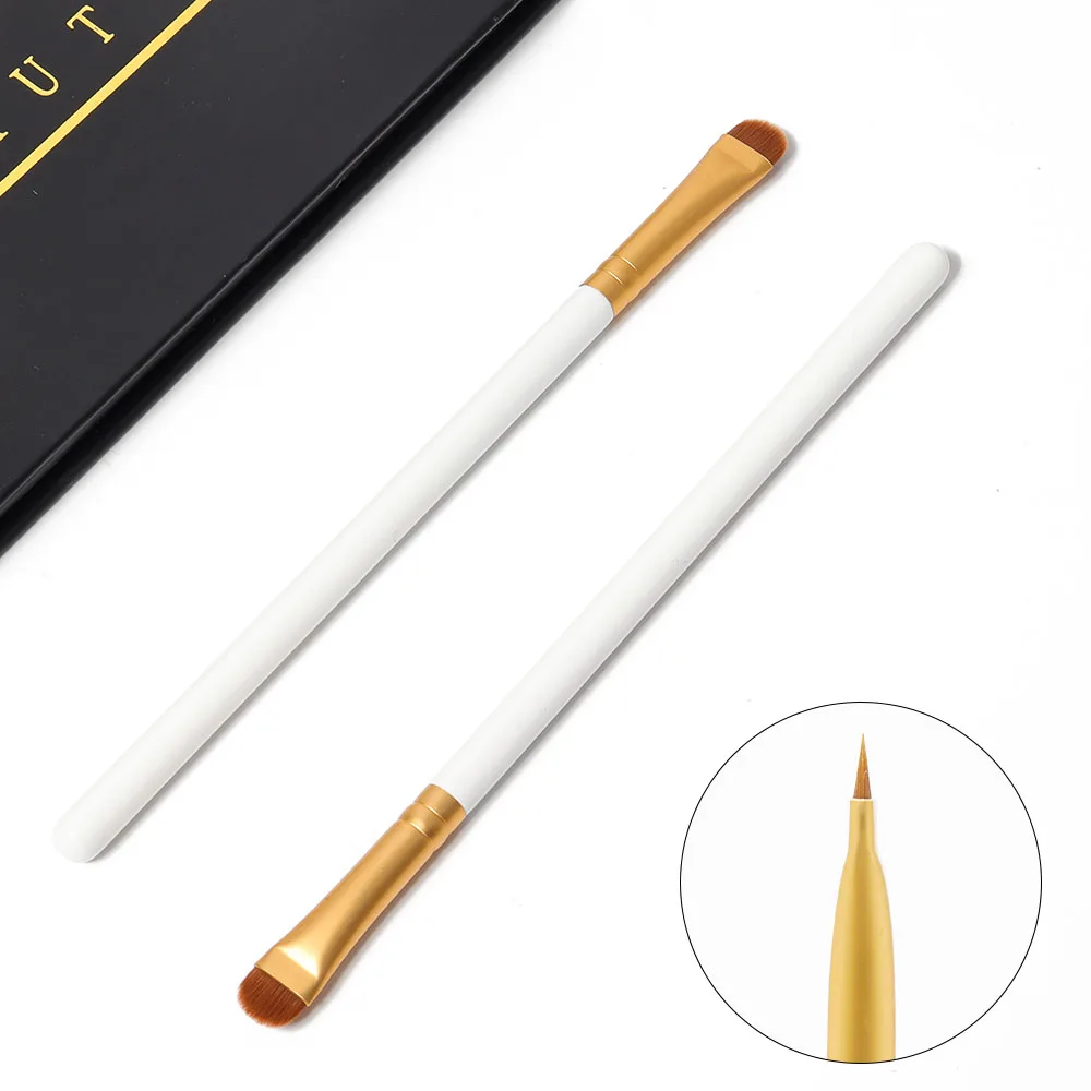 Ultra-Thin Fine Angled Eyeliner Brushes round Definer Brush Wood Handle Brow Lift Single Makeup Eyebrow Tint Dyeing Eye Lip Use